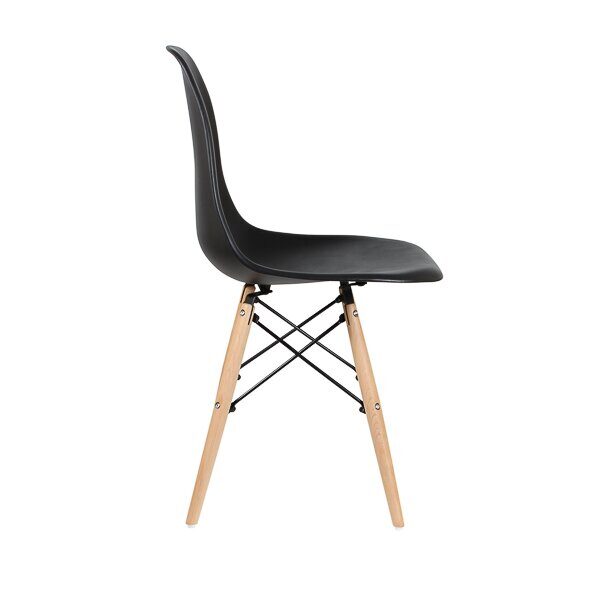 Стул дизайнерский "EAMES DSW WX-503" (Черный пластик)