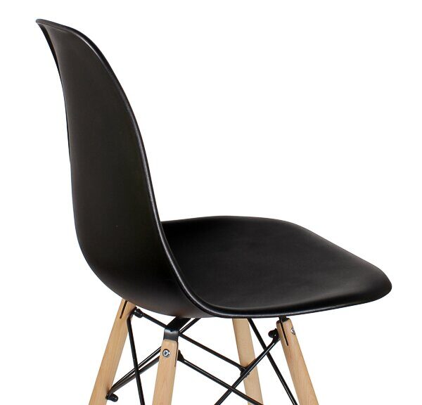 Стул дизайнерский "EAMES DSW WX-503" (Черный пластик)