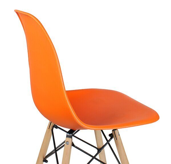 Стул дизайнерский "EAMES DSW WX-503" (Оранжевый пластик)