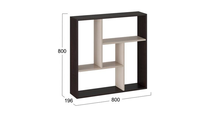Полка настенная тип 16 (Венге Цаво/Дуб Молочный)