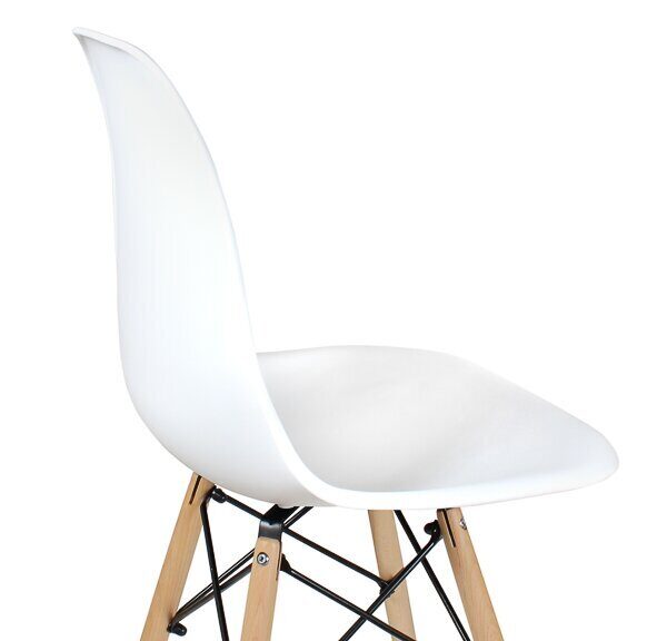 Стул дизайнерский "EAMES DSW WX-503" (Белый пластик)