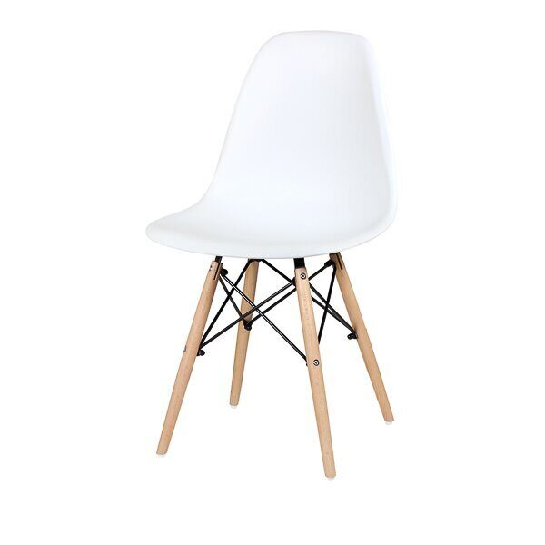 Стул дизайнерский "EAMES DSW WX-503" (Белый пластик)