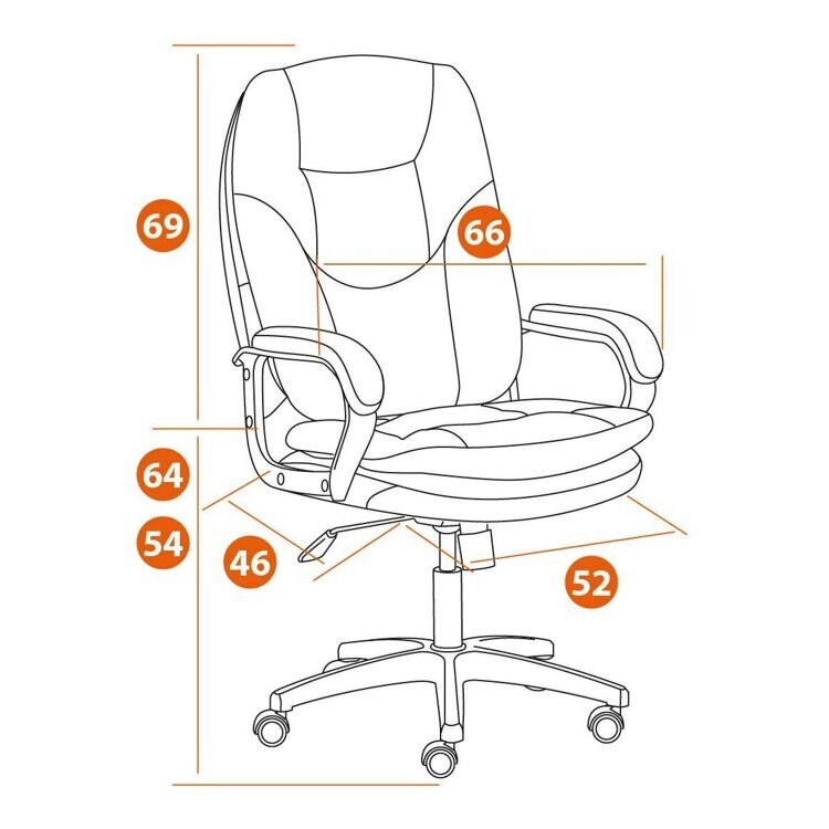 Компьютерное кресло COMFORT LT (22) кож/зам, черный, 36-6