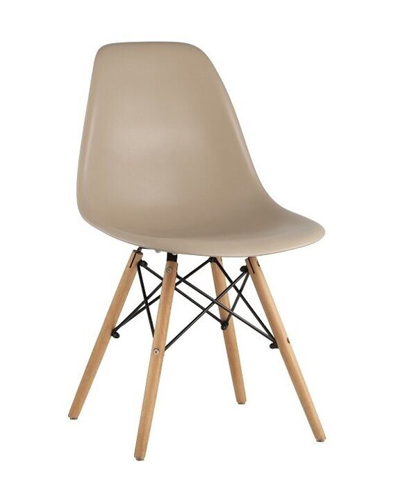 Стул дизайнерский "EAMES DSW WX-503" (Бежевый пластик)