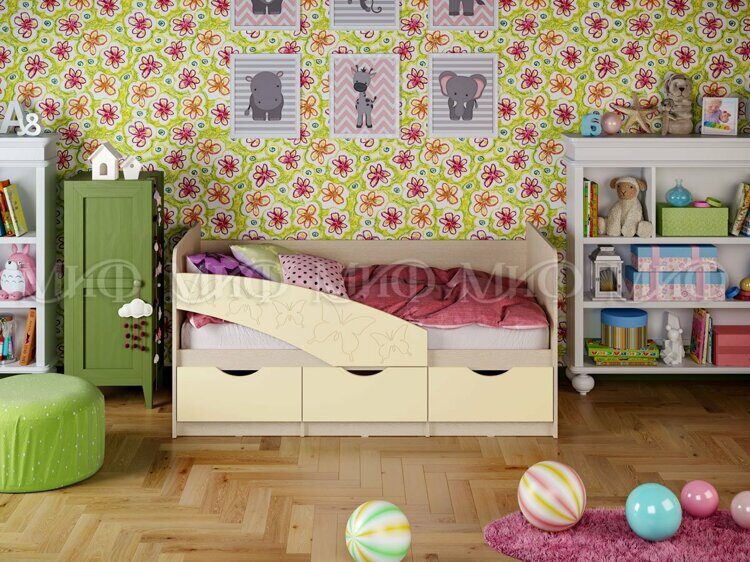Кровать Бабочки 2,0*0,8 м (МиФ)