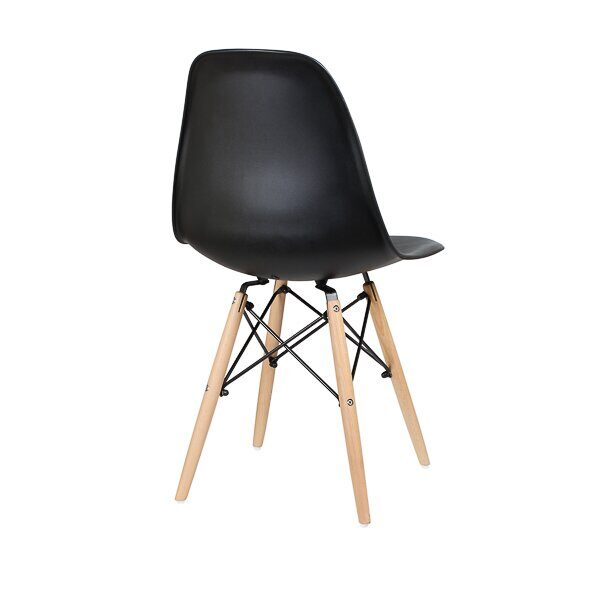 Стул дизайнерский "EAMES DSW WX-503" (Черный пластик)