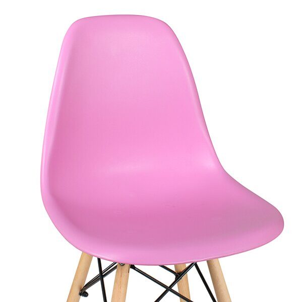 Стул дизайнерский "EAMES DSW WX-503" (Розовый пластик)