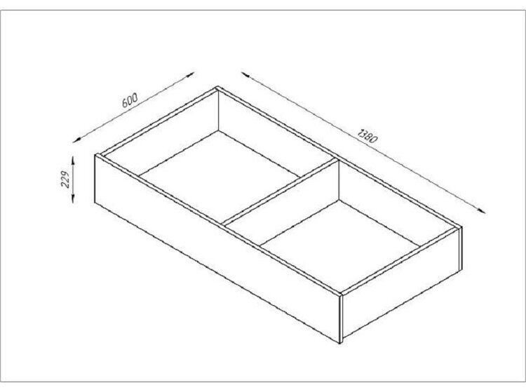 Кровать одинарная с ящиками «Сириус» 80х200 (Белый)