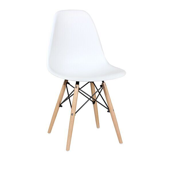 Стул дизайнерский "EAMES DSW WX-503" (Белый пластик)