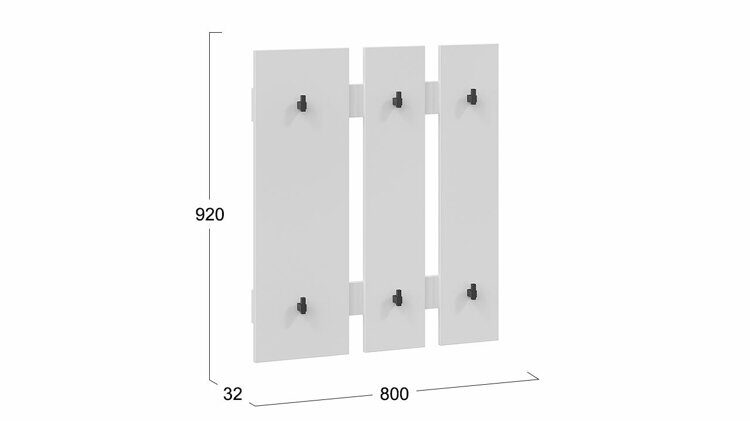 Вешалка настенная «Агата» (Белый)