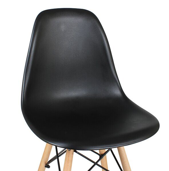 Стул дизайнерский "EAMES DSW WX-503" (Черный пластик)