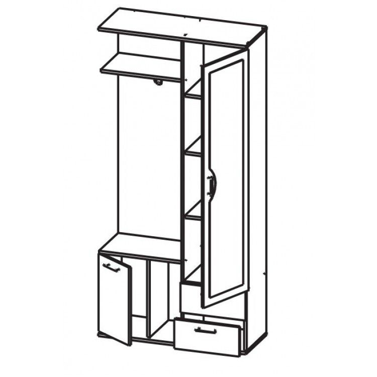 Шкаф комбинированный Кармен-1