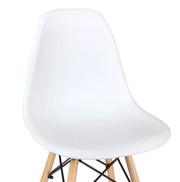 Стул дизайнерский "EAMES DSW WX-503" (Белый пластик)